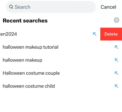 clear single search history Twitter