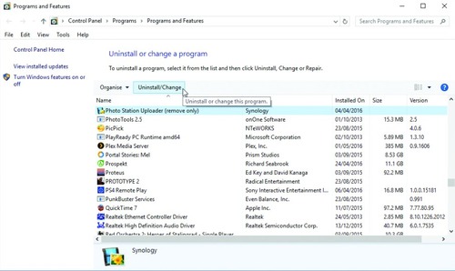 delete Windows programs