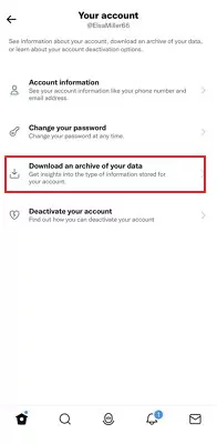 download an archive of your data