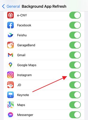 enable background data on iPhone