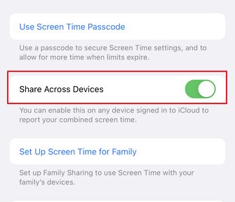 enable share across devices
