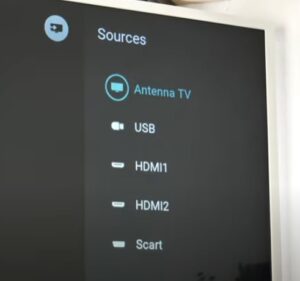 select TV source input