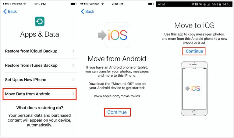 transfer from iphone to android with cable