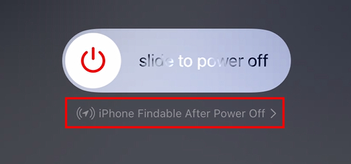 iPhone findable after power off