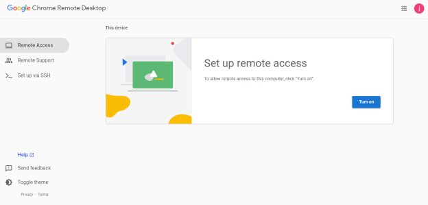 launch Chrome Remote Desktop