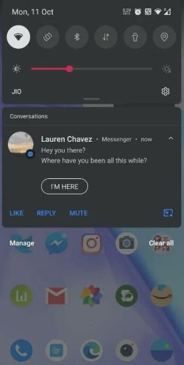 notifications of Messenger