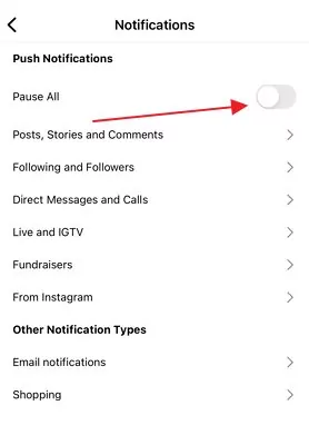 push Instagram notifications