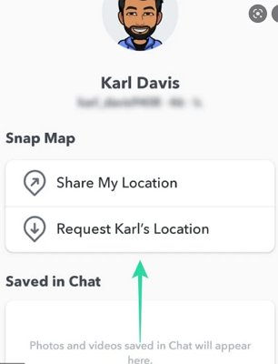 request location on Snapchat
