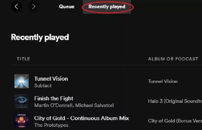 see Spotify listening history on desktop
