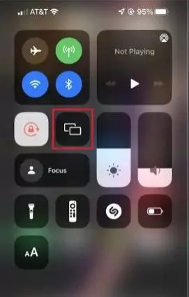 screen mirroring icon on iPhone