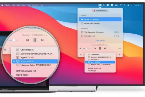 select Sony Smart TV on Mac