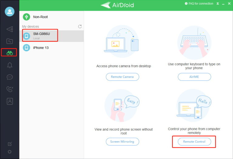 control remoto de escritorio airdroid