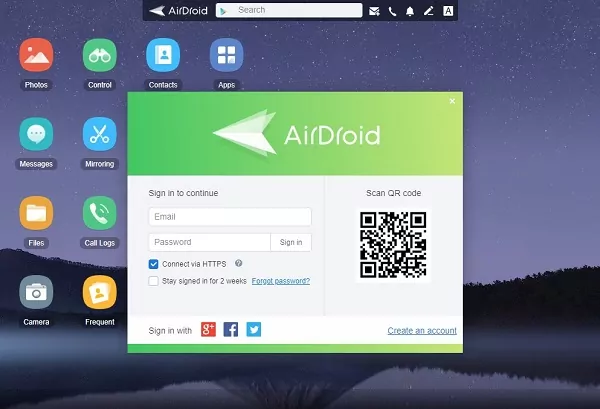 airdroid personal web