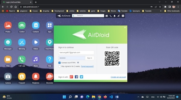 AirDroid Personal Web