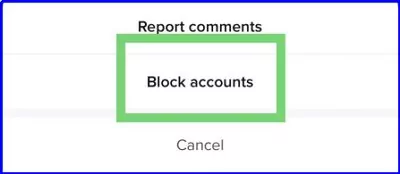 block accounts button