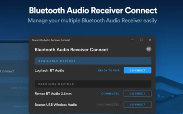 connect Bluetooth audio receiver