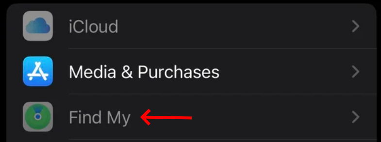 can't click on Find My iPhone
