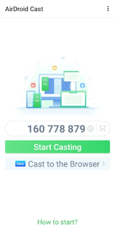 AirDroid Cast en teléfono móvil