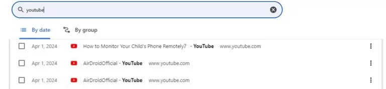 check YouTube history on Chrome