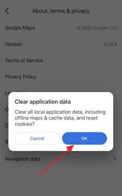 clear application data on iPhone