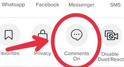 comment on TikTok