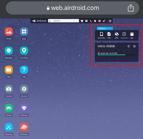 toolbox airdroid web