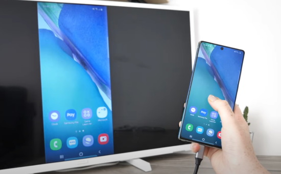 how to project galaxy phone to tv