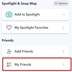 check your Snapchat contact list