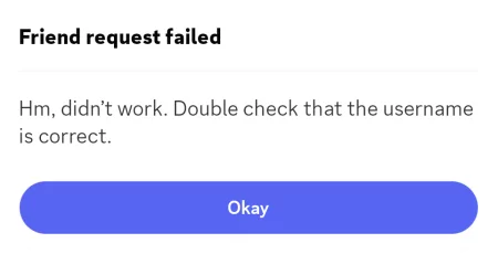 Discord failed friend request