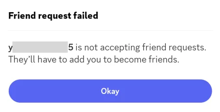 Discord failed friend request