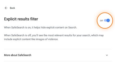 enable Google SafeSearch