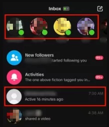 xem ai đang trực tuyến trên TikTok với trạng thái hoạt động
