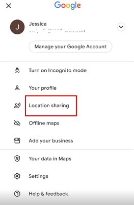 location via gmail