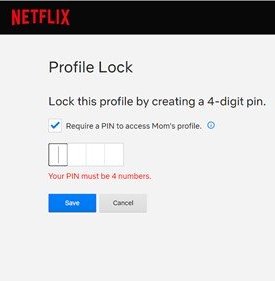 lock your profile on Netflix