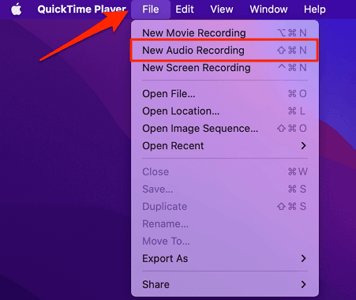 Nueva Grabación de Audio de QuickTime