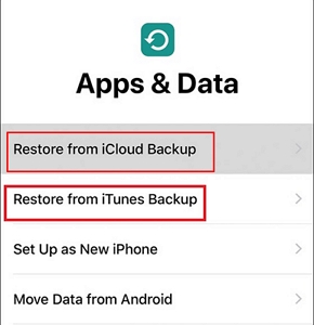 restore from iPhone backup