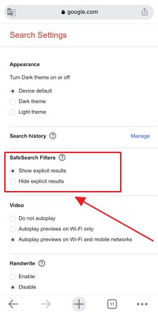 SafeSearch Filters