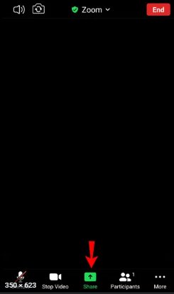 how to share screen in zoom mobile