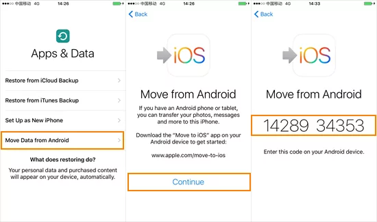 steps use move to ios