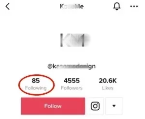 danh sách đang theo dõi trên TikTok