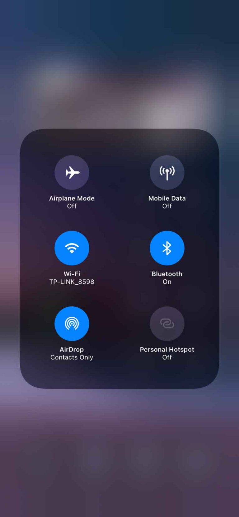 turn on bluetooth wifi and airdrop