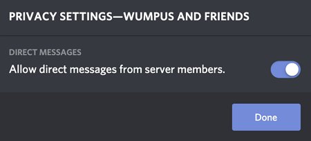 サーバー プライバシー ダイレクトメッセージ 許可