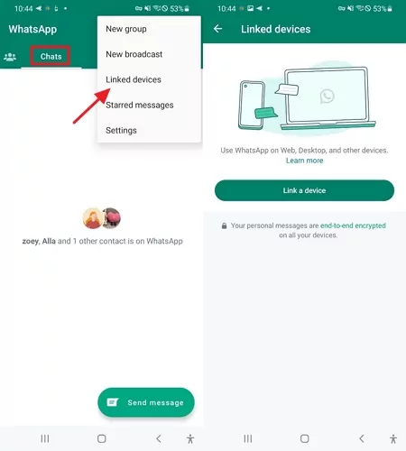 use WhatsApp Linked Devices on Android