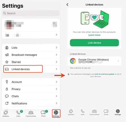 WhatsApp Verknüpfte Geräte auf dem iPhone verwenden