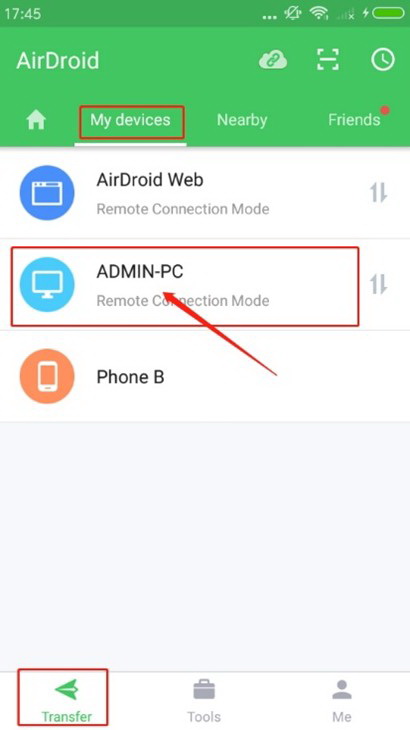 airdroid file sharing 01