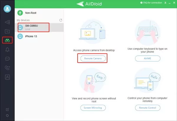 airdroid personal camara remota