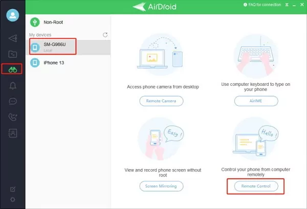 airdroid remote control