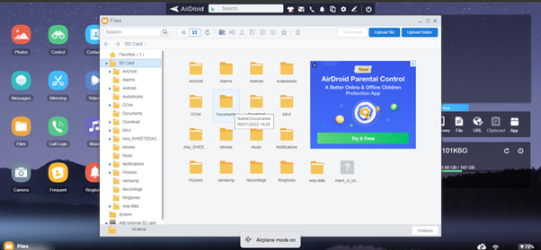 airdroid web file access