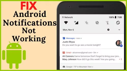 android notifications not working