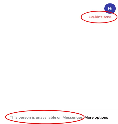 couldn't send messages on Messenger
